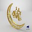 3D Eid Mubarak 3d model arabic calligraphy model