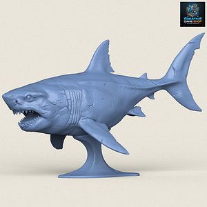 3D model Megalodon Shark Fish Print Ready 3D Model