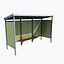 3d model bus shelter