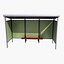3d model bus shelter
