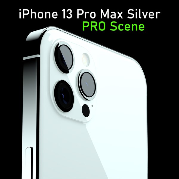 iPhone 13 ProMaxシルバープロシーン3Dモデル - TurboSquid 1791728