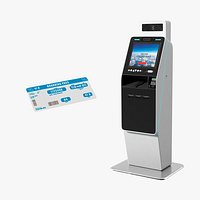 Airport Smart Self Check In Terminal with Boarding Pass Collection