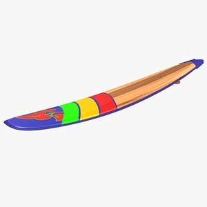 3d model surfboard colors
