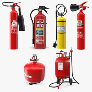 3D Fire Extinguisher Collection 4