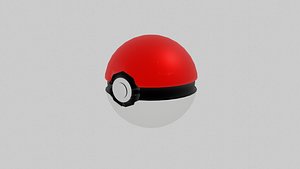 low poly pokeball pokemon