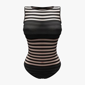 Transparent Effect Body Suit 3D model