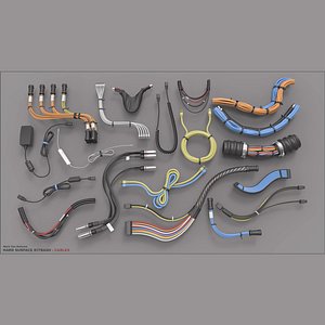 Hard Surface Kitbash Library - Canisters / Bolts / Knobs/Cables/Hoses/Tubes