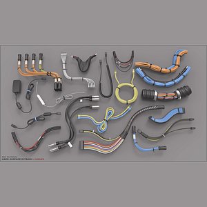 Hard Surface Kitbash Library - Canisters / Bolts / Knobs/Cables/Hoses/Tubes