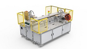 3D Automatic Peeling and Labeling Assembly Cycle Line model