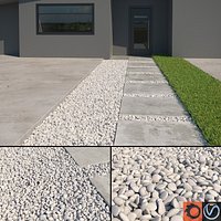 Scatterable White Pebbles