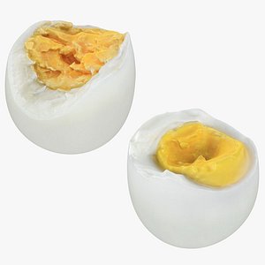Bitten Boiled Egg Collection 3D