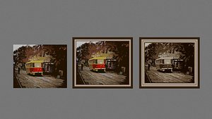 poster, Vintage urban scene