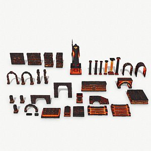 lava ruin set