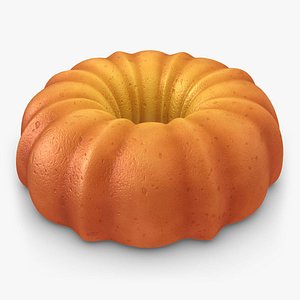 realistic pumpkin buttermilk cake 3d model