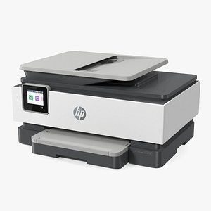 3D HP OfficeJet Pro 8025e Multifunction Printer ON model
