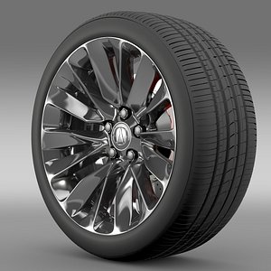 acura rlx wheel 3d model