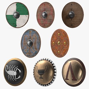 3D medieval shields model