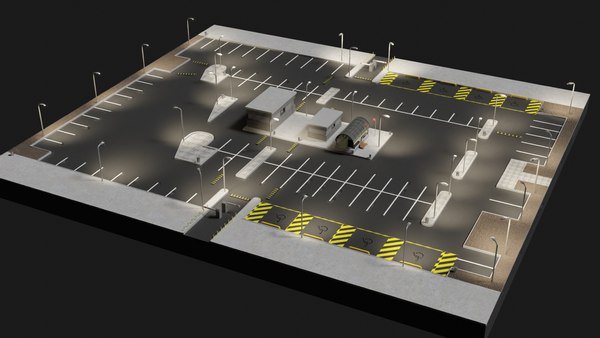 Car park public model - TurboSquid 1539191