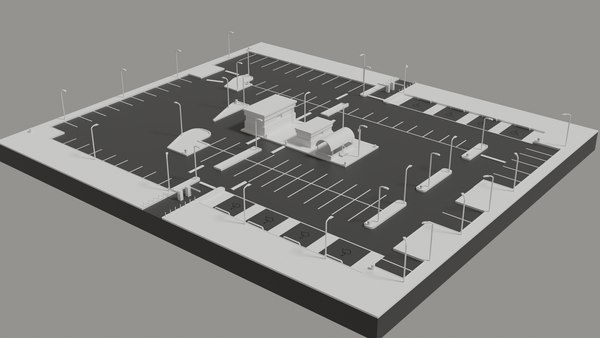 Car park public model - TurboSquid 1539191