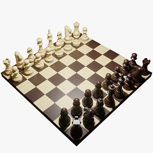 Simple Chessboard with Pieces