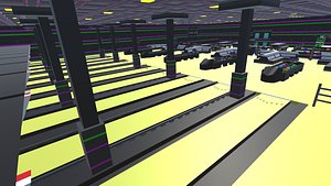 3D model bowling alley
