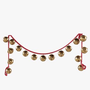 Round Bells Garland 3D model