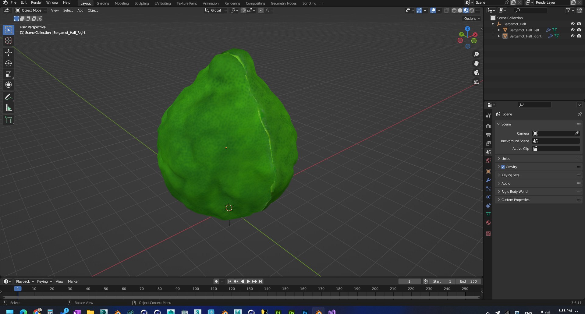 3D Bergamot Half model https://p.turbosquid.com/ts-thumb/yN/K2gqjB/oj/bergamothalfvray3dmodel022/jpg/1727845442/1920x1080/fit_q87/682665716216ec41e4292ea7fa53a5362bf650b6/bergamothalfvray3dmodel022.jpg