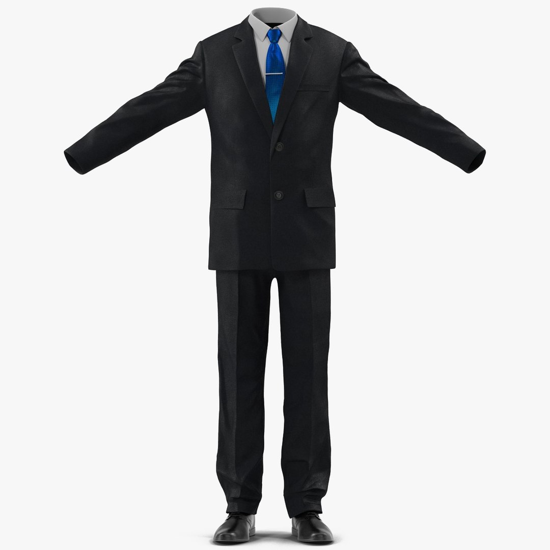 Suit Men Classic 3D Model 3D model preview