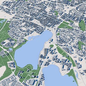 3D Vaxjo City Sweden