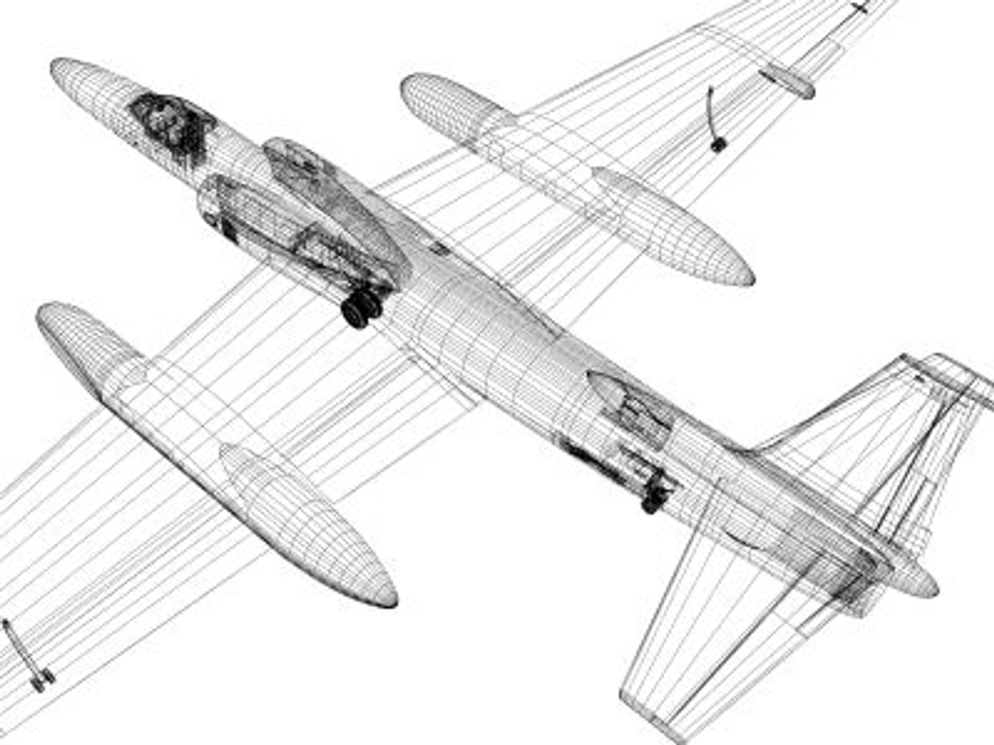 U-2r Dragon Lady 3d Model