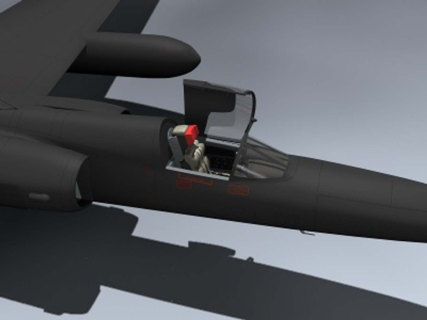 U-2r Dragon Lady 3d Model