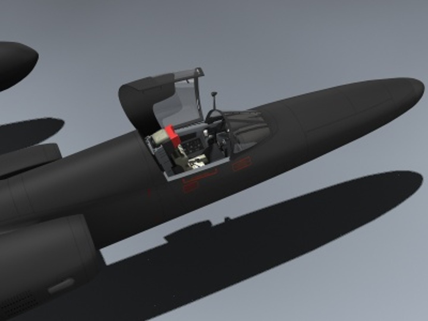 U-2r Dragon Lady 3d Model