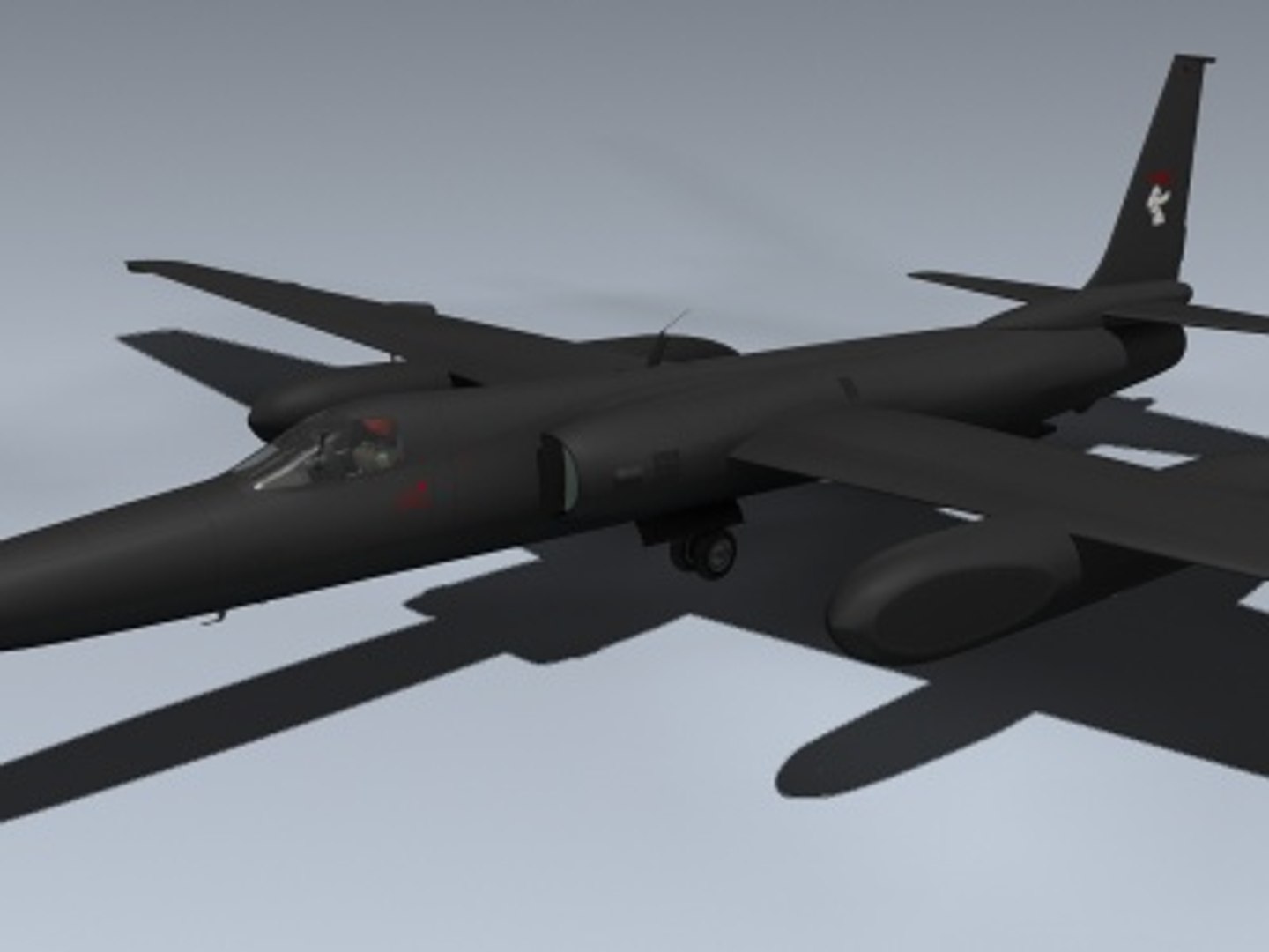 U-2r Dragon Lady 3d Model