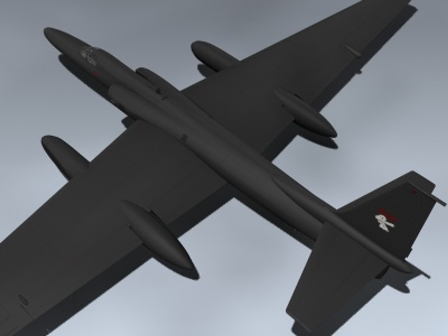 U-2r Dragon Lady 3d Model