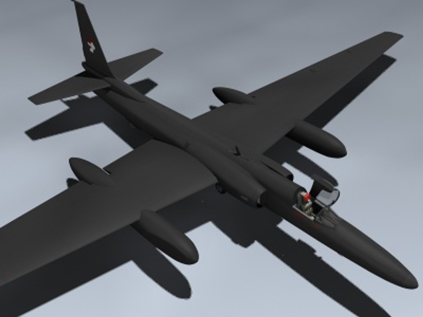 U-2r Dragon Lady 3d Model