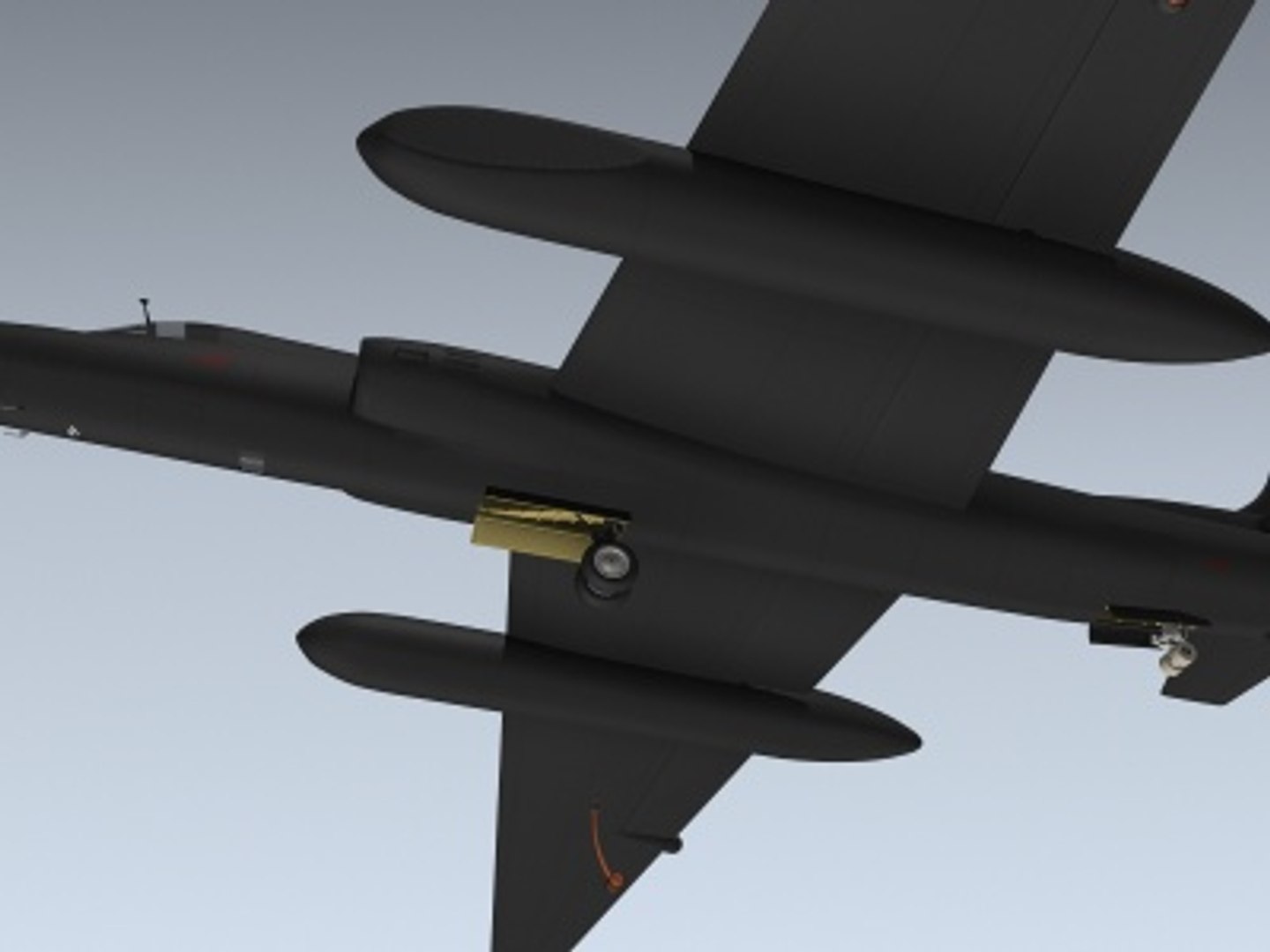 U-2r Dragon Lady 3d Model