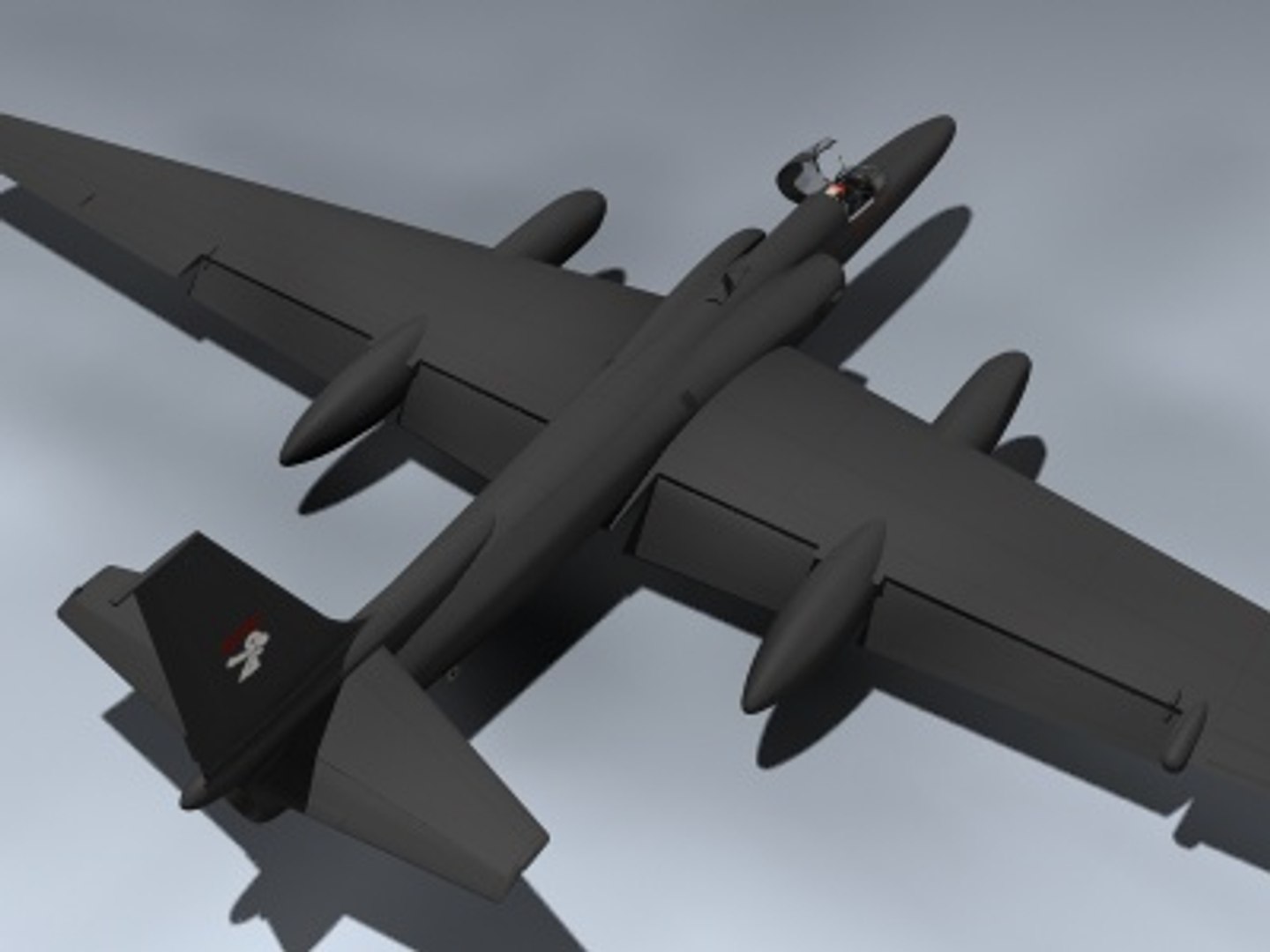 U-2r Dragon Lady 3d Model
