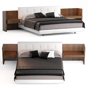 minotti Brasilia bed 2021 collection 3D model