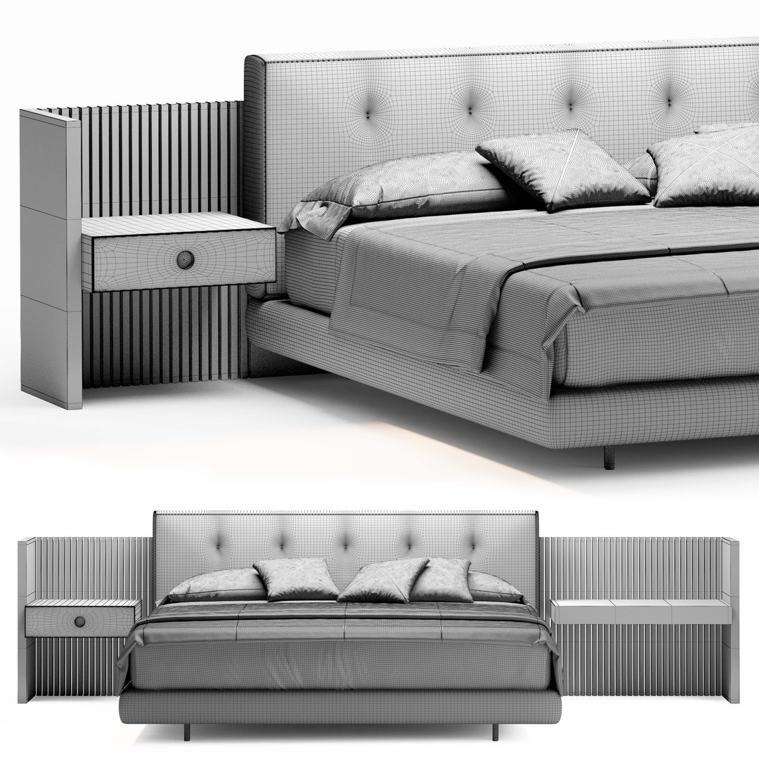 Minotti Brasilia Bed 2021 Collection 3D Model - TurboSquid 1794307