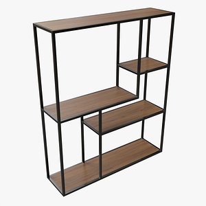 3D Wall shelf Seaford rectangle model