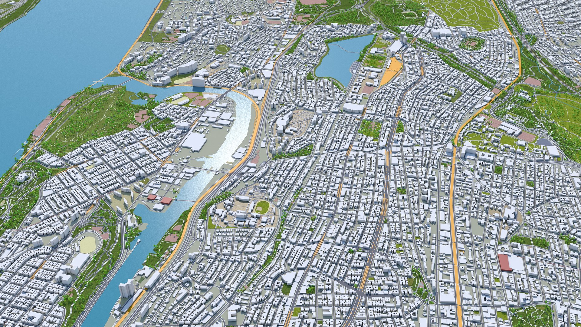 City area building model - TurboSquid 1608884