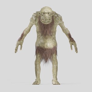 3D norse scandinavian trolls creatures model