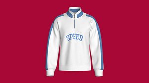 3D Men Athletic Quarter-Zip Sweatshirt