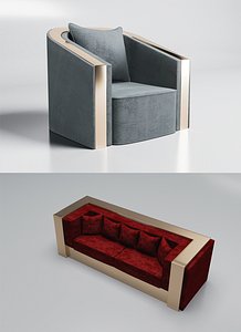 armchair arm sofa 3D model