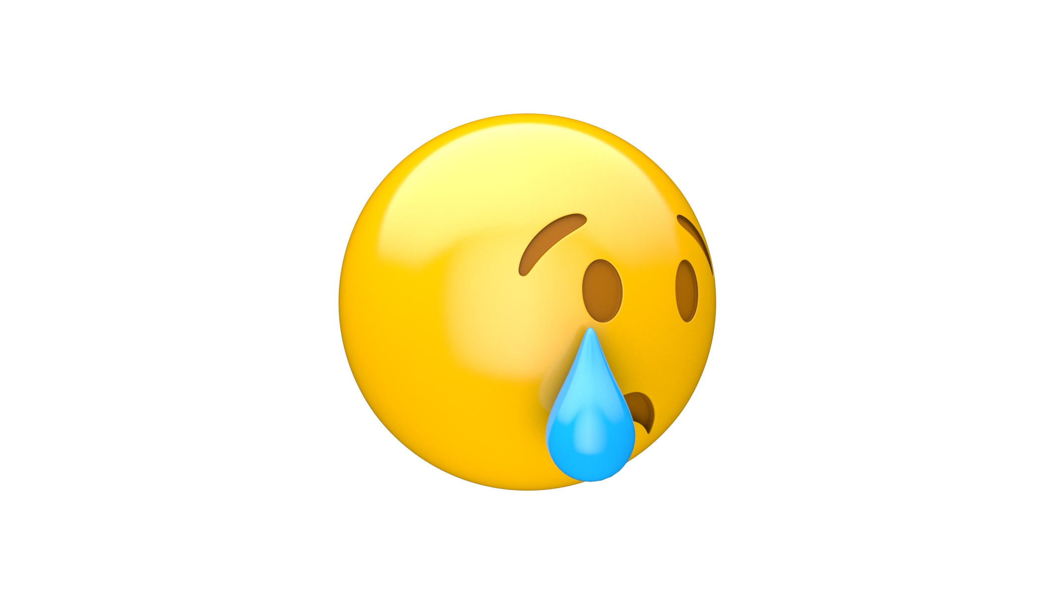 3D Apple Crying Face - TurboSquid 1771665