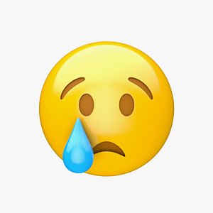 3D Apple Crying Face