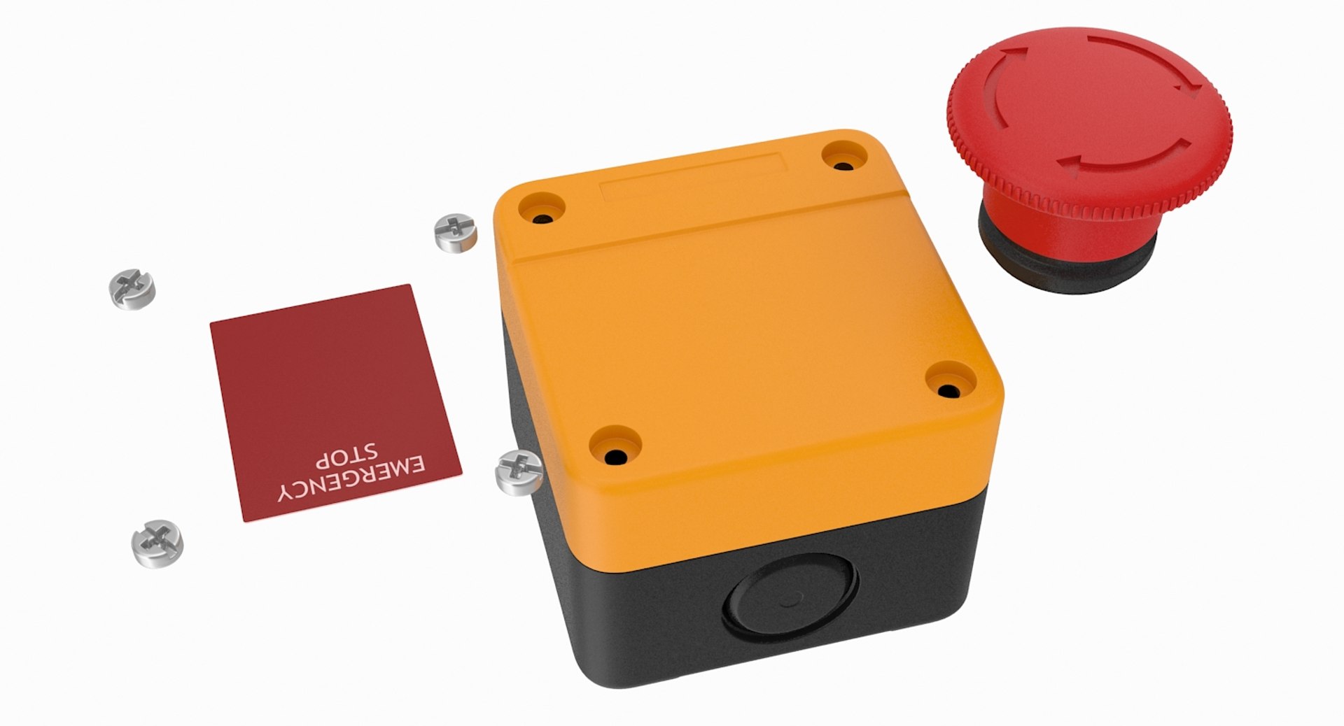 3D model emergency button - TurboSquid 1330519
