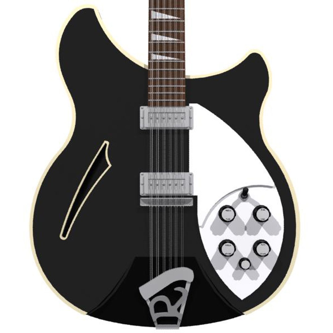 guitar rickenbacker 12 3d max