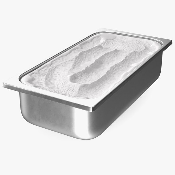 3d White Ice Cream Tray Model - Turbosquid 1816796