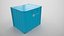 Intermodaler Versandcontainer, 10 Fuß lang, blau